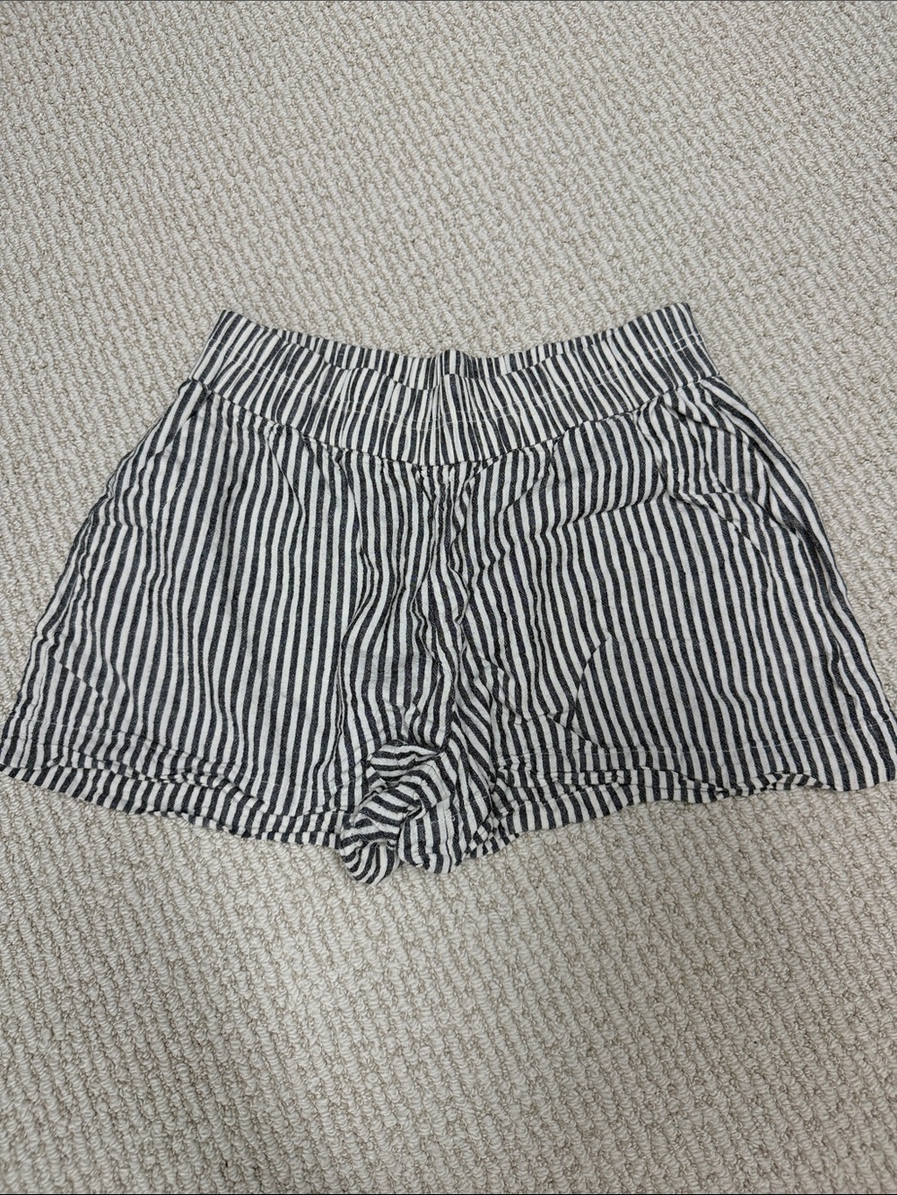 A new day Striped grey & White Casual Shorts